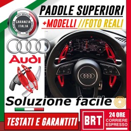 SET LEVE PADDLE PALETTE ROSSE AUDI RS2 RS4 RS5 TTS RS R8 CAMBIO F1 VOLANTE! RED