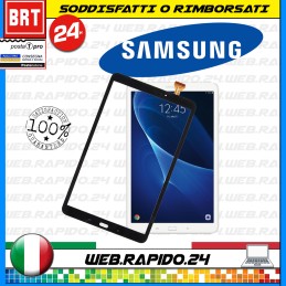 TOUCH SCREEN+VETRO+BIADESIVO BIANCO NERO SAMSUNG GALAXY TAB A 10.1 SM-T580