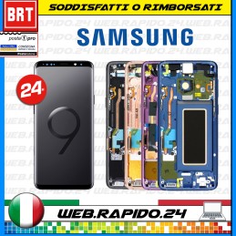 DISPLAY LCD+TOUCH SCREEN+FRAME ORIGINALE PER SAMSUNG GALAXY S9 G960 SCHERMO_24H