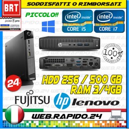 PC DESKTOP FISSO USFF MIX (DELL,HP,LG)CPU I3 I5 I7 FINO 8GB RAM HDD SSD 500GB