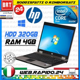 PC NOTEBOOK PORTATILE HP ELITEBOOK 8530P 15" DUO C2D RAM 4GB 256GB HDD WIN 10