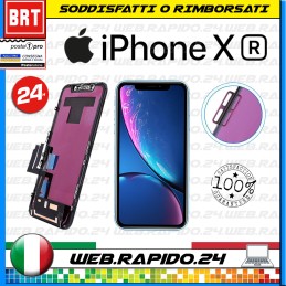 DISPLAY LCD+TOUCH SCREEN+FRAME PARI ORIGINALE PER APPLE IPHONE XR SCHERMO VETRO 