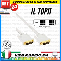 CAVO VIDEO DVI 1.5MT DUAL LINK (24+1 PINS) M/M PER LAPTOP MONITOR PC LCD LED