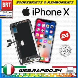 DISPLAY LCD+TOUCH SCREEN+FRAME PARI ORIGINALE PER APPLE IPHONE X VETRO SCHERMO  