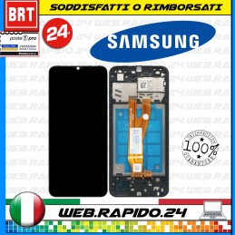 DISPLAY LCD+TOUCH+FRAME ORIGINALE PER SAMSUNG GALAXY A03 SM-A035G SCHERMO VETRO