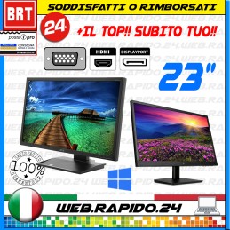 PC MONITOR SCHERMO LCD LED 23 (DELL,HP) VGA DVI HDMI DISPLAY FULL HD 22 24 LEGGI