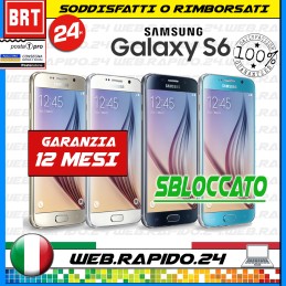 S44_SMARTPHONE SAMSUNG GALAXY S6 32GB BLU BLUE USATO OTTIMO LEGGERE BENE_24H