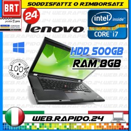 PC NOTEBOOK LENOVO THINKPAD T510 15.6" CPU I7 RAM 8GB HDD 500GB TOP!! 24H!!