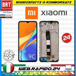 DISPLAY LCD+TOUCH SCREEN+FRAME ORIGINALE XIAOMI REDMI 9C M2006C3MG SCHERMO VETRO