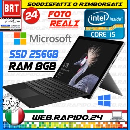 PC NOTEBOOK TABLET MICROSOFT SURFACE PRO 4 12" I5-6200U RAM 8GB SSD 256GB TOUCH