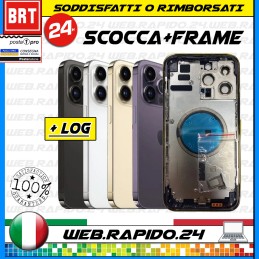 BACK COVER SCOCCA POSTERIORE VETRO+FRAME COMPLETA PER APPLE IPHONE 14 PRO