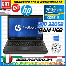 PC NOTEBOOK PORTATILE HP PROBOOK 6560B 15,6" CELERON RAM 2GB HDD 500GB WIN 10