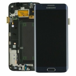 D22_DISPLAY LCD+TOUCH+FRAME+TELAIO ORIGINALE SAMSUNG GALAXY S6 EDGE SM-G925 BLU 