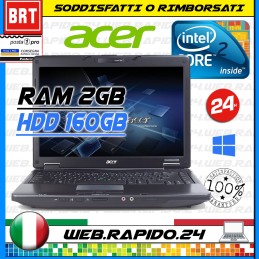 PC NOTEBOOK PORTATILE ACER TRAVELMATE 6593 15,4" INTEL DUO RAM 2GB HDD 160GB_24H