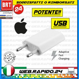 CARICABATTERIA CARICATORE 5W SPINA ORIGINALE PER APPLE IPHONE 5 6 7 8 X XS XR 11