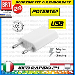 CARICABATTERIA CARICATORE 5W SPINA PER APPLE IPHONE 5 6 7 8 X XS XR 11 PRO MAX