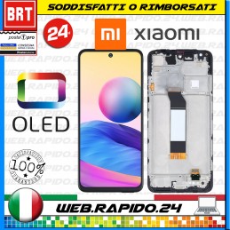 DISPLAY LCD+TOUCH SCREEN+FRAME ORIGINALE XIAOMI REDMI NOTE 10 5G M2103K19G VETRO