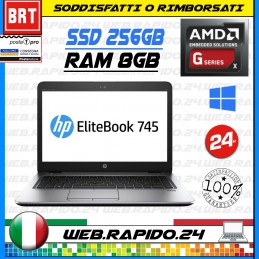 N56_PC NOTEBOOK PORTATILE HP ELITEBOOK 745 14" AMD A10 RAM 8GB SSD 256GB LEGGI