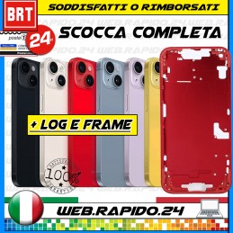 BACK COVER SCOCCA POSTERIORE VETRO+FRAME COMPLETA PER APPLE IPHONE 14