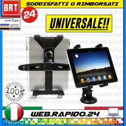 SUPPORTO POGGIATESTA AUTO TABLET PORTA CELLULARE SMARTPHONE SEDILE POSTERIORE