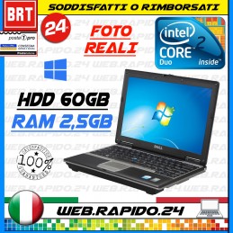 PC NOTEBOOK PORTATILE DELL LATITUDE D420 12" INTEL DUO RAM 2.5GB HDD 60GB_24H