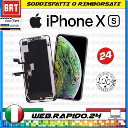 DISPLAY LCD+TOUCH SCREEN OLED HARD ORIGINALE APPLE IPHONE XS SCHERMO VETRO NERO