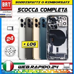 D115_BACK COVER SCOCCA POSTERIORE COMPLETA+FLEX+FRAME APPLE IPHONE 12 PRO BIANCO