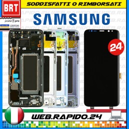 D45-DISPLAY LCD+TOUCH SCREEN+FRAME ORIGNALE SAMSUNG S8 PLUS SM-G955 F/FN LEGGERE