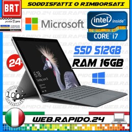 PC NOTEBOOK TABLET MICROSOFT SURFACE BOOK 13.5" CPU I7-7660U RAM 16GB SSD 512GB