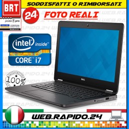 PC NOTEBOOK PORTATILE DELL LATITUDE E7270 12,5" I7 RAM 16GB LEGGERE NOSSD 