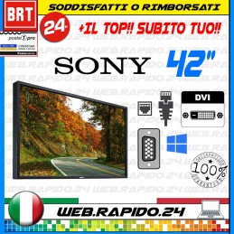 M06_PC MONITOR SCHERMO LCD DA 42" POLLICI Sony FWD-S42 FULL HD WIDE1080p 32BUONO