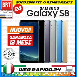 NUOVO! SMARTPHONE SAMSUNG GALAXY S8 64GB SM-G950F 24 MESI GARANZIA! S9