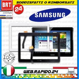 TOUCH SCREEN VETRO SAMSUNG GALAXY TAB 2 GT- P5100 - P5110 10.1" BIANCO BIADESIVO