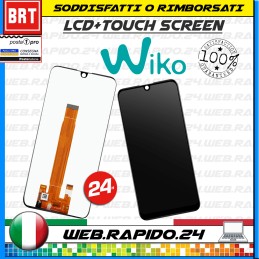 DISPLAY LCD+TOUCH SCREEN PER WIKO VIEW 3 LITE W-V800 VETRO SCHERMO NERO_24H!!