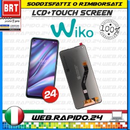 DISPLAY LCD +TOUCH SCREEN PER WIKO VIEW 5 /VIEW 5 PLUS W-V850 SCHERMO VETRO NERO