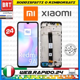 DISPLAY LCD+TOUCH SCREEN+FRAME PER XIAOMI REDMI 9C M2006C3MG VETRO SCHERMO NERO