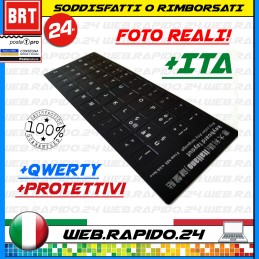 LETTERE ADESIVE PER TASTI TASTIERA ITALIANA ITA KEYBOARD QWERTY PER NOTEBOOK