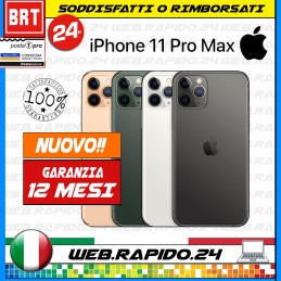 NUOVO SMARTPHONE APPLE IPHONE 11 PRO MAX 64GB 256GB 512GB A2215 A2218 TUO IN 24H