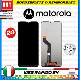 DISPLAY LCD+TOUCH SCREEN PER MOTOROLA E7 PLUS XT-2081 XT2081 SCHERMO VETRO NERO