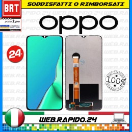 DISPLAY LCD+TOUCH SCREEN OPPO A9/A5 2020 CPH1931 CPH1933 PCHT30 SCHERMO VETRO NERO 24H!!