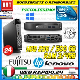 MINI PC FISSO USFF MIX (DELL,HP,LG)CPU CORE 2 DUO FINO 8GB RAM HDD SSD 500GB